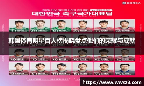 韩国体育明星百人榜揭晓盘点他们的荣耀与成就
