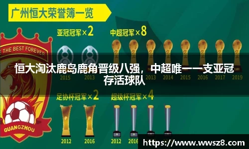 恒大淘汰鹿岛鹿角晋级八强，中超唯一一支亚冠存活球队